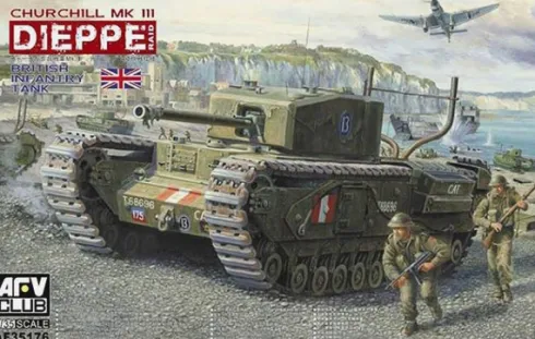 AFV Club Churchill Mk.3 Dieppie Includ Workable – 1:35 bouwpakket