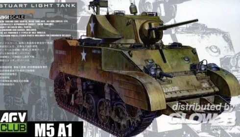 AFV Club US M5A1 Late type with Hedgerow cutter – 1:35 bouwpakket