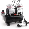 Airbrush compressor AS-196 compleet met Airbrush BD-130 spuit en accessoires