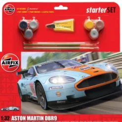 Airfix Aston Martin DBR9 Gulf – Starter Set in 1:32 bouwpakket met lijm en verf