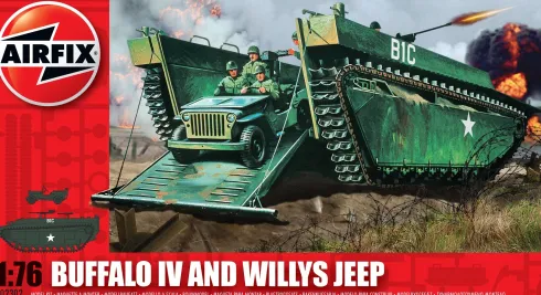 Airfix Buffalo Amphibian & Jeep in 1:76 bouwpakket