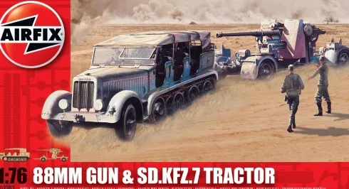 Airfix 88mm Gun and Tractor in 1:76 bouwpakket