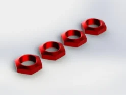 ALUMINIUM WHEEL NUT 17MM RED 4PCS – AR330360/ARAC9428
