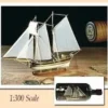 Amati Golden Yacht houten scheepsmodel in fles 1:300