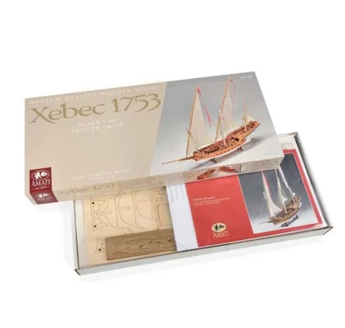 Amati Xebec 1753 Gewapend Schip Houten Scheepsmodel 1/50 (AM1427)