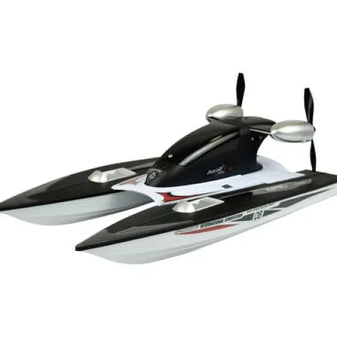 Amewi AirProp Speedboot Katamaran RTR Zwart/Wit
