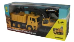 Amewi 2-in-1 Set Kettenbagger & Muldenkipper – 1/18 RTR