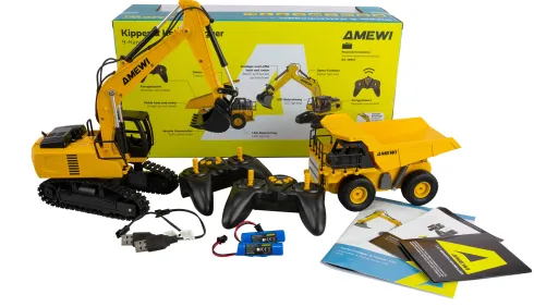Amewi 2-in-1 Set Kipper & Kettenbagger – 1/24 RTR