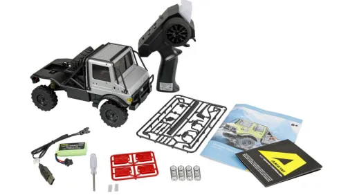Amewi Mercedes-Benz Unimog U4000 Scale Crawler 4WD 1/18 RTR – Grijs