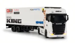 Amewi Mini Scania 730 S met gesloten oplegger 4WD 1:64 RTR Wit