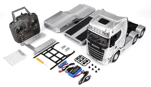 Amewi Scania 770 S Trekker + Dieplader 6×4 1:18 RTR Zilver
