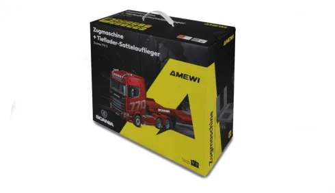 Amewi Scania 770 S Trekker + Dieplader 6×4 1:18 RTR Zilver