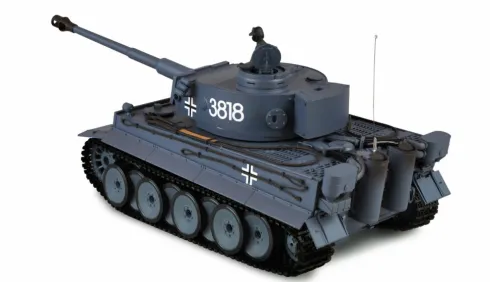 Amewi Tiger I 1/16 Standard Line RC tank IR/BB in een houtenkrat