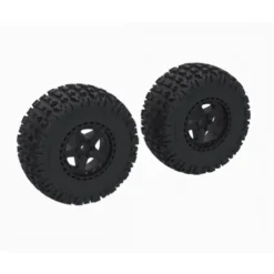 ARRMA DBOOTS FORTRESS SC Tire Set Glued, Black (2) – ARA-1616