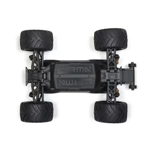 ARRMA 1/16 Gorgon Grom 4×4 Brushed Monster Truck RTR Geel compleet met Spektrum 7.4V 1400mAh 2S LiPo accu en USB-C lader