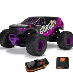 ARRMA 1/10 GORGON 2WD RTR Brushed Monster Truck Paars compleet met accu en lader (Versie 2025/2026)