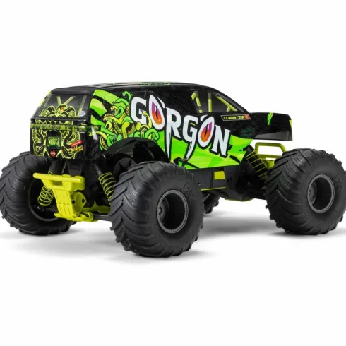 ARRMA 1/10 GORGON 4X2 MEGA 550 Brushed Monster Truck RTR Geel compleet met accu en lader