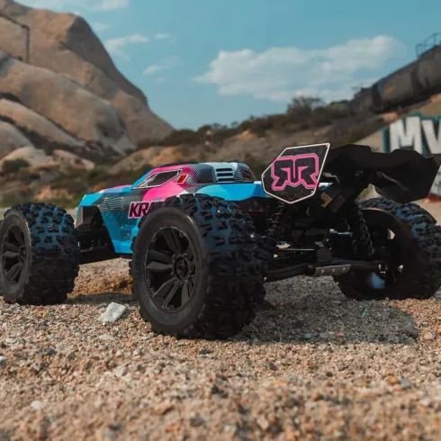 ARRMA 1/8 KRATON 6S V6 4X4 BLX Brushless Speed Monster Truck RTR Blauw/Roze Versie 2025
