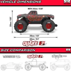 ARRMA 1/10 QUAKE 223S DSC 2WD Brushless Monster Truck RTR Paars (80 km/h)