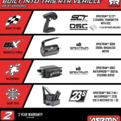 ARRMA 1/8 TYPHON 223S DSC 4X4 RTR Brushless Buggy Blauw
