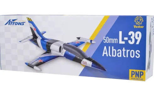 Arrows RC Vliegtuig L-39 Albatros 50mm EDF PNP met Vector Gyroscoop (zonder accu / lader / zender met ontvanger)