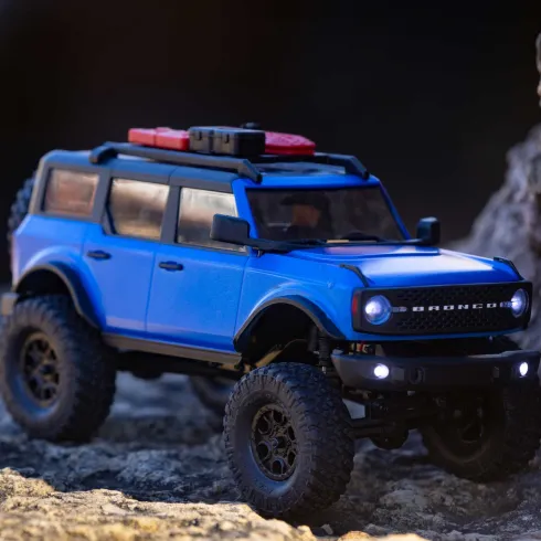 Axial 1/24 SCX24 2021 Ford Bronco 4WD Truck Brushed RTR Blauw