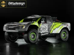 BittyDesign FALCON-X 1/7 Pre-Painted Green body for TRAXXAS UDR Pre-cut 1.5mm