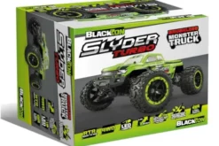 BlackZon Slyder MT Turbo 1/16 4WD Brushless Elektrische Monstertruck Lichtgroen compleet met 1000mAh Lipo accu en lader – 50 km/h