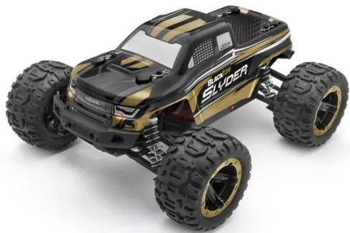 BlackZon Slyder MT 1/16 4WD Elektrische Monstertruck Zwart/Goud compleet met 800mAh Li-Ion accu en lader – 35 km/h