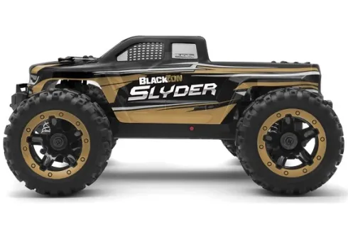 BlackZon Slyder MT 1/16 4WD Elektrische Monstertruck Zwart/Goud compleet met 800mAh Li-Ion accu en lader – 35 km/h