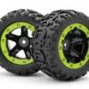 BLACKZON Slyder MT Wheels/Tires Assembled (Black/Green) – 540038