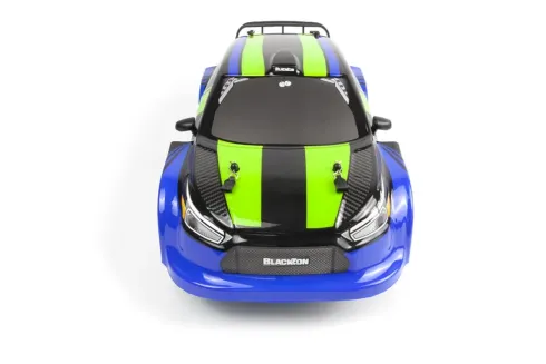 BlackZon Vyper RX 1/16 4WD Brushed Rally Car RTR Blauw compleet met 1500mAh Li-Ion accu en lader – 30 km/h