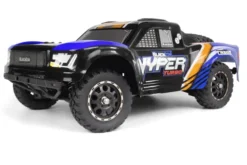 BlackZon Vyper SC Turbo 1/16 4WD 2S Brushless Elektrische Short Course Truck Blauw/Oranje compleet met 1500mAh Lipo accu en lader – 45 km/h