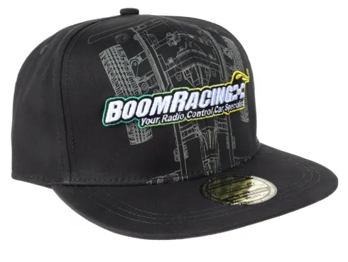 Boom Racing Classic Snapback Hat Cap Black