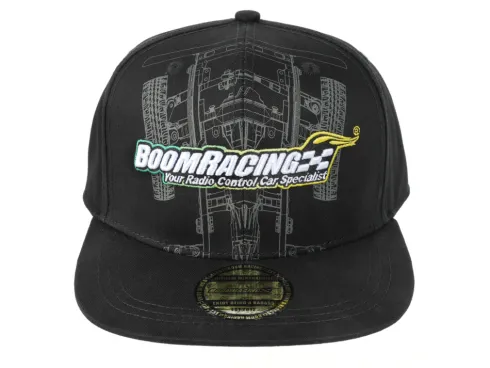 Boom Racing Classic Snapback Hat Cap Black