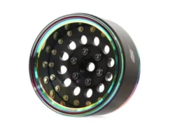 Boom Racing ProBuild™ 1.9″ R12 Adjustable Offset Aluminum Beadlock Wheels (2) Neo Chrome/Matte Black – BRPB017NEOMBK