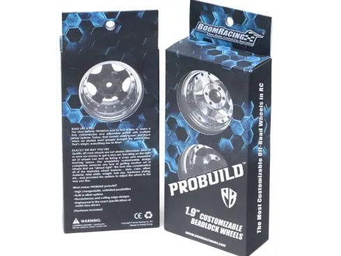 Boom Racing ProBuild™ 1.9″ XZ7 Adjustable Offset Aluminium Beadlock Wielen – Platinum/Platinum (2 stuks)