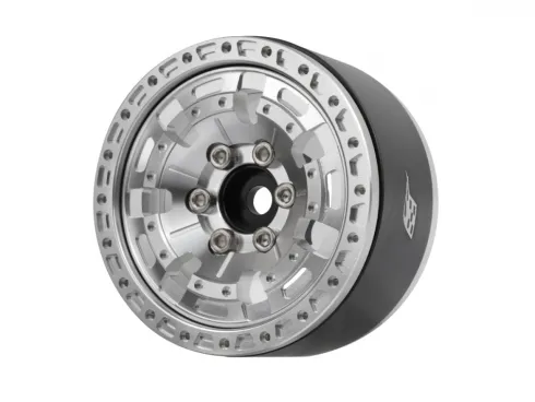 Boom Racing ProBuild™ 1.9″ XZ7 Adjustable Offset Aluminium Beadlock Wielen – Platinum/Platinum (2 stuks)