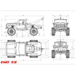 Cross RC Crawling EMO X3 1/8 RTR Deep Grey (nieuw voor 2024)!