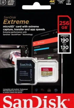 DJI Drone 256GB microSD SanDisk Extreme Pro geheugenkaart