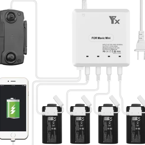 DJI Mavic Mini 5in1 Multi Battery Fast Charger