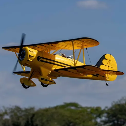 E-Flite UMX WACO BNF Basic met AS3X en SAFE Select – Geel