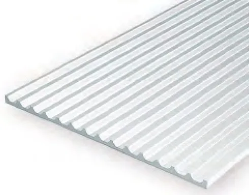 Evergreen Messing-en-Groef – 1mm met groefafstand 2.5mm