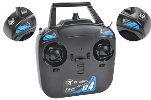EZ-Wings Mini AT-6 Texan Silver 450mm Vliegtuig RTF met 2x batterij en USB lipo lader (nummer 1 om te beginnen)!
