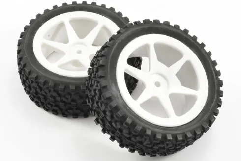 Fastrax 1/10 Cuboid Buggy Banden Voorkant Wit – Verpakt per 2 stuks