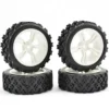 Fastrax 1/10 offroad rally banden met witte velgen 4 stuks