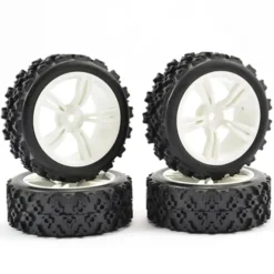 Fastrax 1/10 offroad rally banden met witte velgen 4 stuks