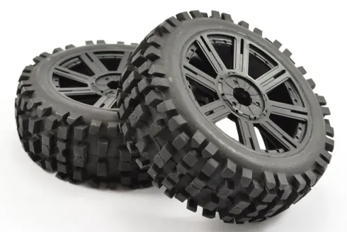 Fastrax 1/8 Rock Block Buggy Banden Zwart – Verpakt per 2 stuks