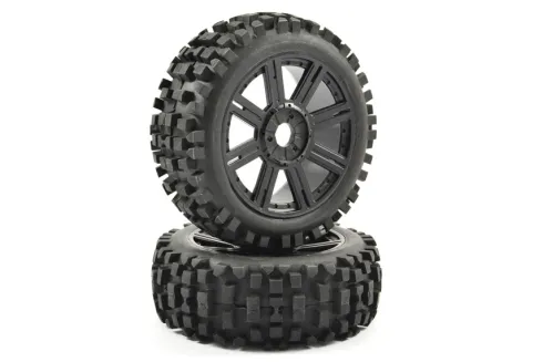 Fastrax 1/8 Rock Block Buggy Banden Zwart – Verpakt per 2 stuks