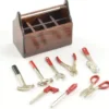 FASTRAX SCALE WOOD TOOL BOX w/CAST METAL TOOLS